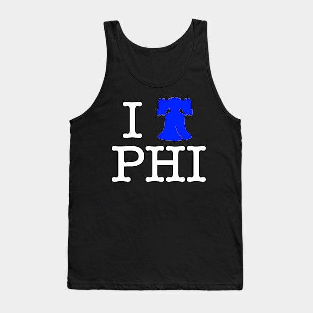 I Liberty Bell Philadelphia T-Shirt (White Lettering) Tank Top by KyleHarlow